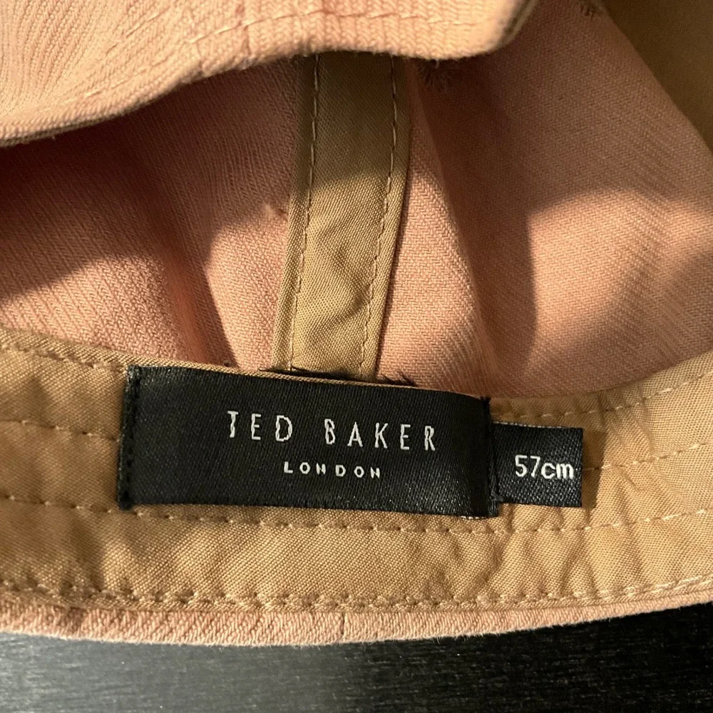 Ted Baker London Baseball‎ Cap Hat Menswear Logo Tan Neutral Casual